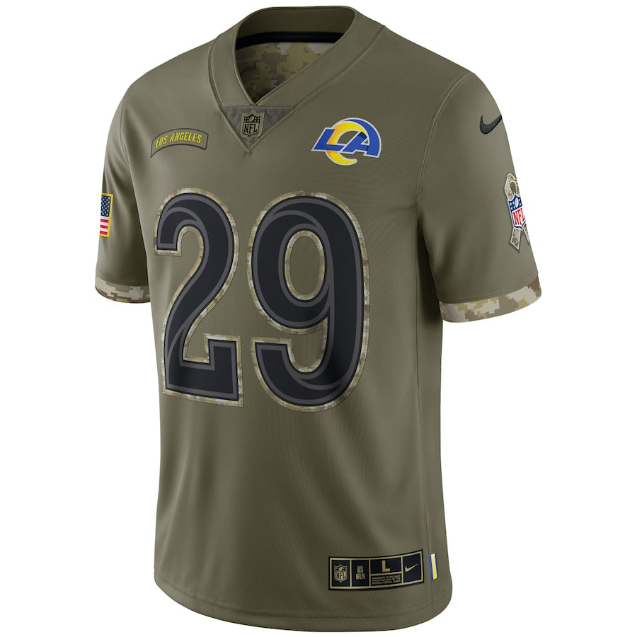 Los Angeles Rams Eric Dickerson Olive Salute To Service Retired Player Limited Jersey - Sportcify High Quality American Football Jerseys | NFL Jerseys