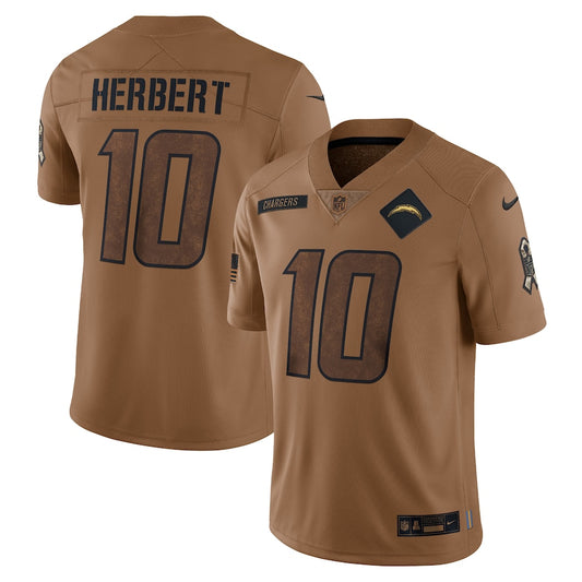 Los Angeles Chargers Justin Herbert Brown 2023 Salute To Service Limited Jersey - Sportcify High Quality American Football Jerseys | NFL Jerseys
