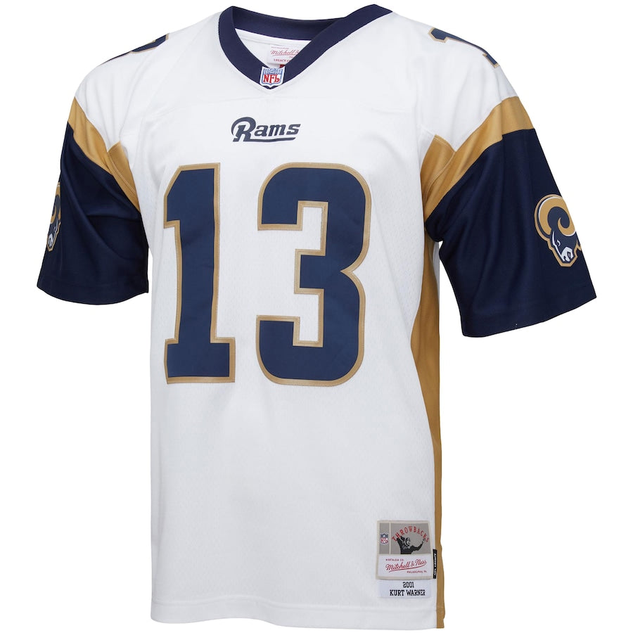 Los Angeles Rams Kurt Warner Mitchell & Ness White Big & Tall 2001 Retired Player Replica Jersey - Sportcify High Quality American Football Jerseys | NFL Jerseys