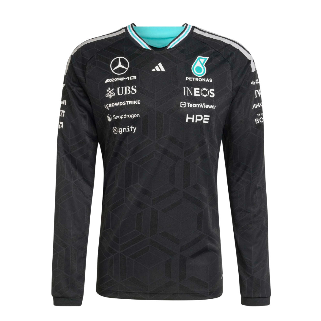 Mercedes AMG F1 2026 Team Drive Long-Sleeve Driver Tee - Black