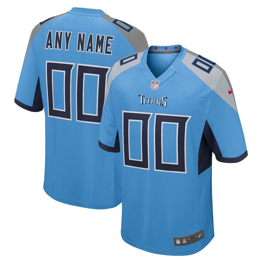 Men's Tennessee Titans Light Blue Alternate Custom Game Jersey - Sportcify High Quality American Football Jerseys | NFL Jerseys