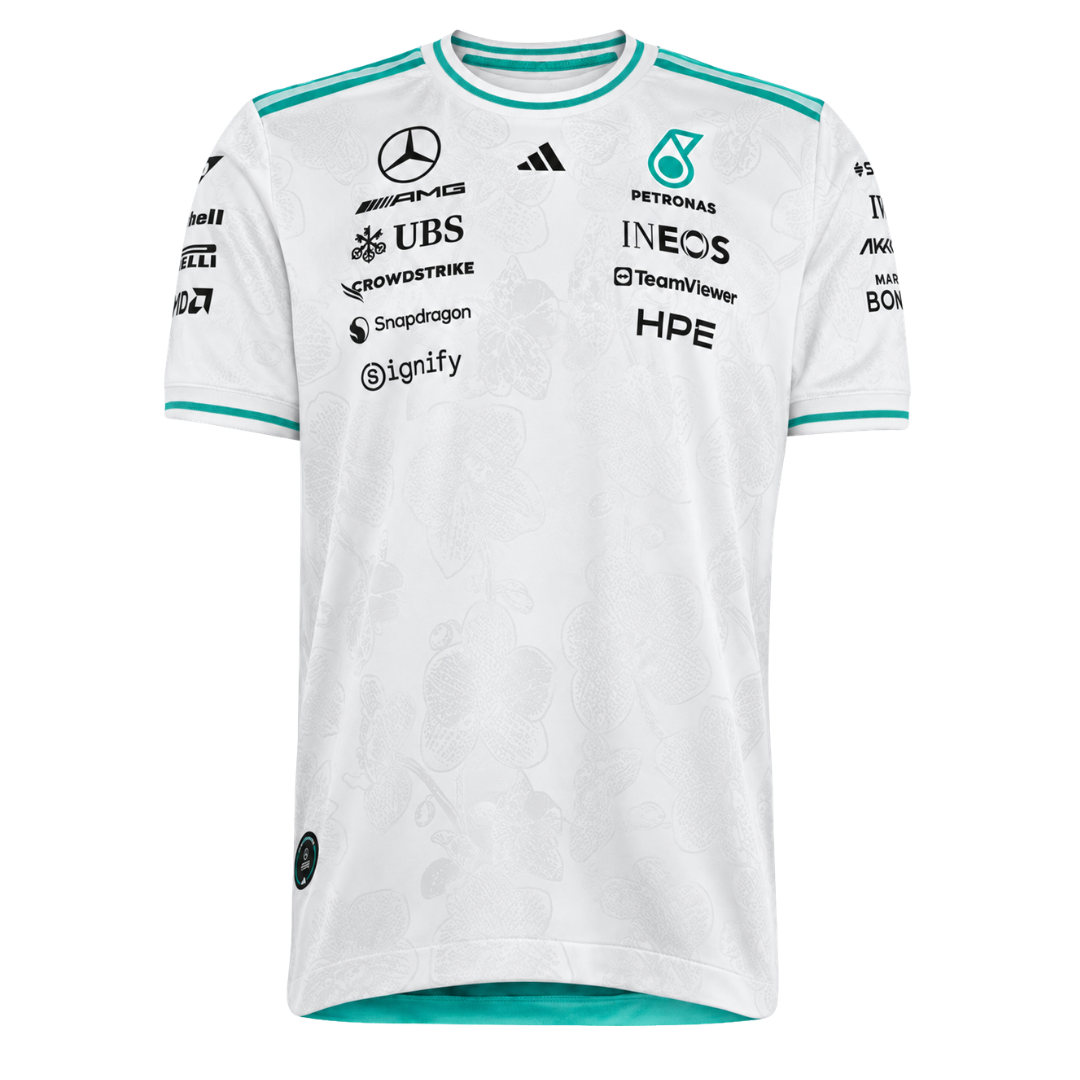 Mercedes F1 2026 Vanda Bloom Driver White Tee