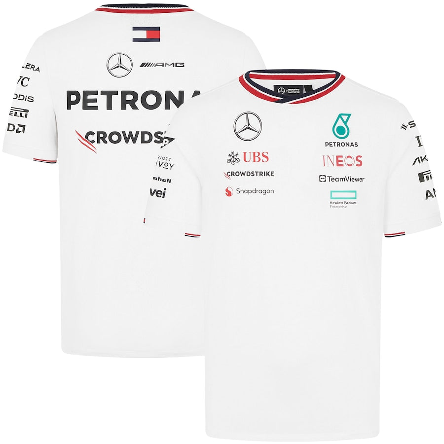 Mercedes AMG Petronas F1 2024 Team Driver T-Shirt - White - Sportcify High Quality American Football Jerseys | NFL Jerseys