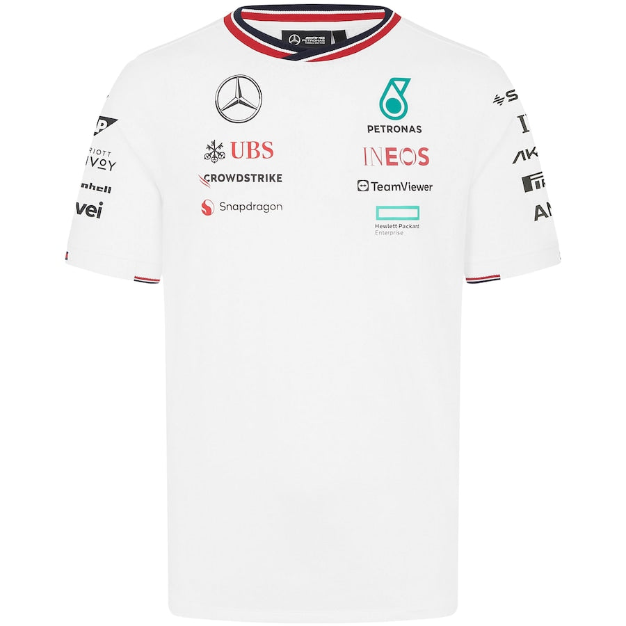 Mercedes AMG Petronas F1 2024 Team Driver T-Shirt - White - Sportcify High Quality American Football Jerseys | NFL Jerseys