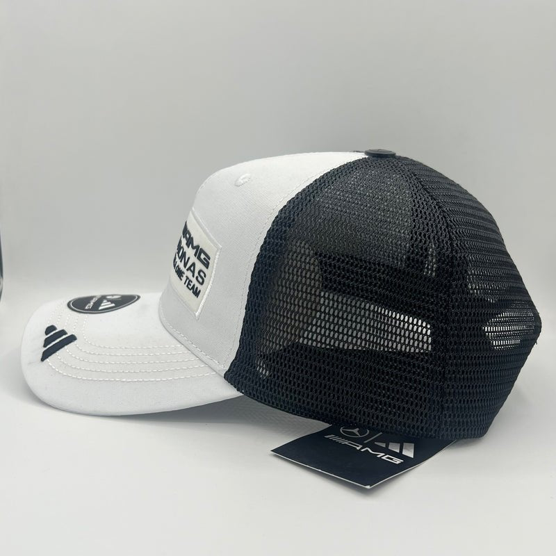 Mercedes F1 Logo AMG 2025 WHITE Team Trucker Cap | Racing Cap | Sportcify |