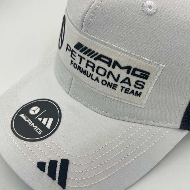 Mercedes F1 Logo AMG 2025 WHITE Team Trucker Cap | Racing Cap | Sportcify |