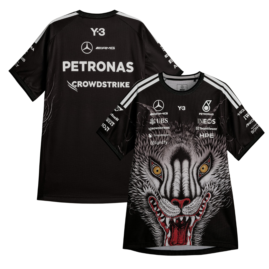 Mercedes F1 Y-3 Short-Sleeve Team Driver Tee Black 2026 - Black V2