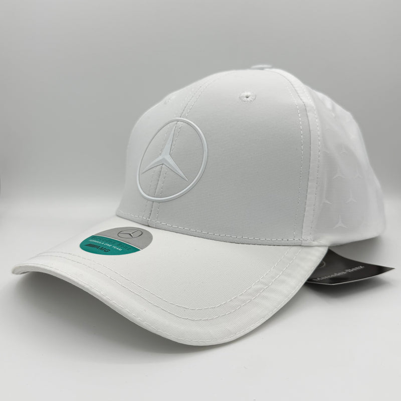 Mercedes White Stealth Cap 2025 | Racing Cap | Sportcify |