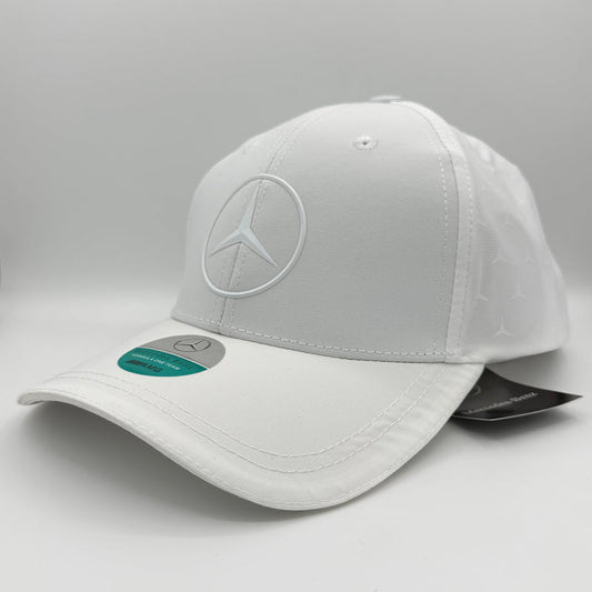 Mercedes White Stealth Cap 2025 | Racing Cap | Sportcify |