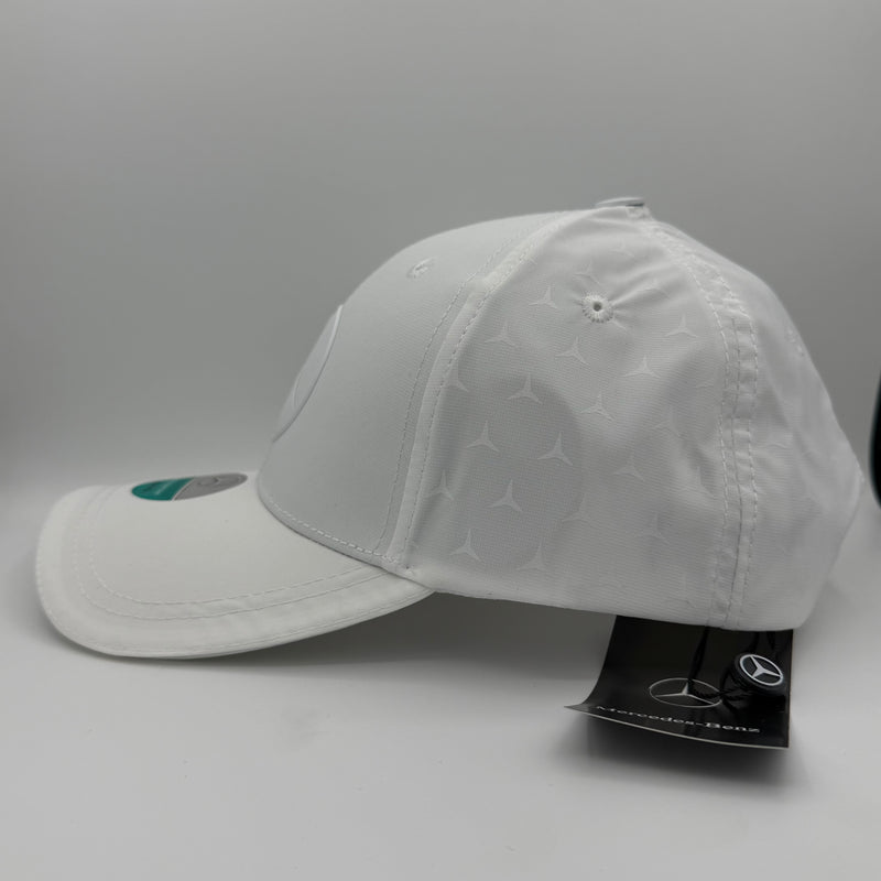 Mercedes White Stealth Cap 2025 | Racing Cap | Sportcify |