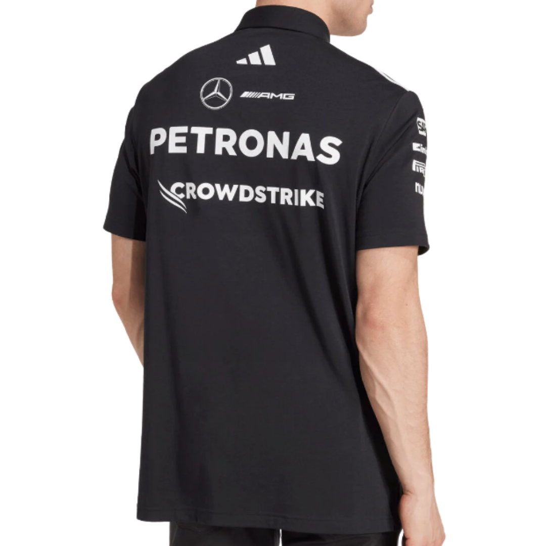 Mercedes AMG Petronas adidas F1 2025 Team Polo - Black