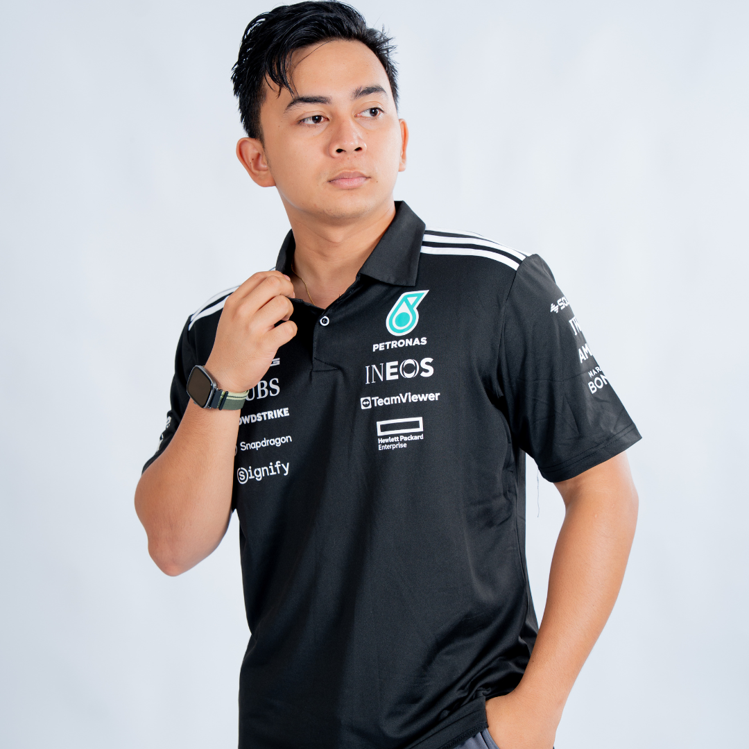 Mercedes AMG Petronas adidas F1 2025 Team Polo - Black