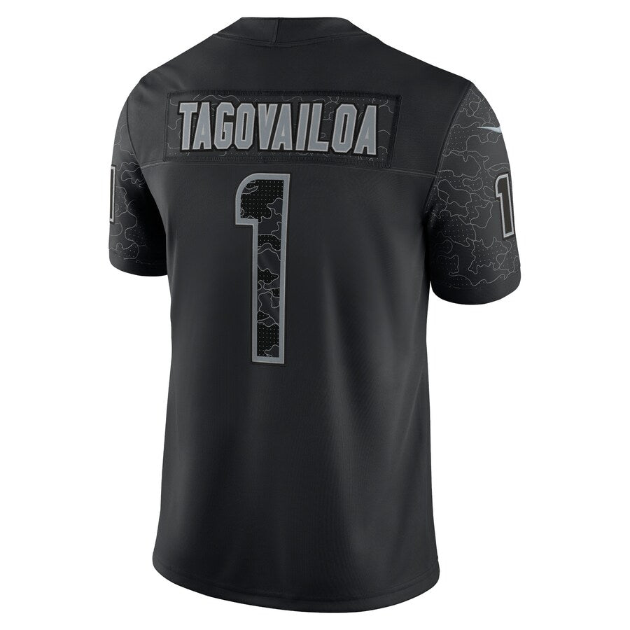 Miami Dolphins Reflective Limited Jersey - Tua Tagavailoa 1 - Sportcify High Quality American Football Jerseys | NFL Jerseys