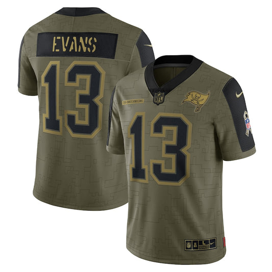 Mike Evans Olive Tampa Bay Buccaneers Salute To Service 2021 Limited Player Jersey