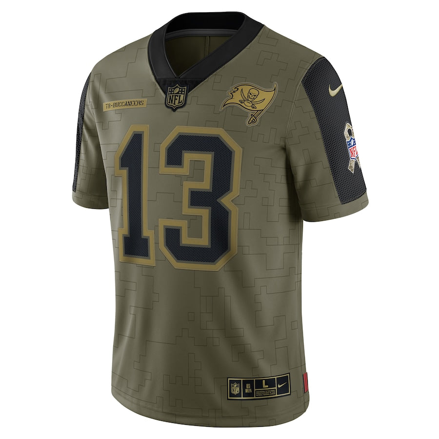 Mike Evans Olive Tampa Bay Buccaneers Salute To Service 2021 Limited Player Jersey