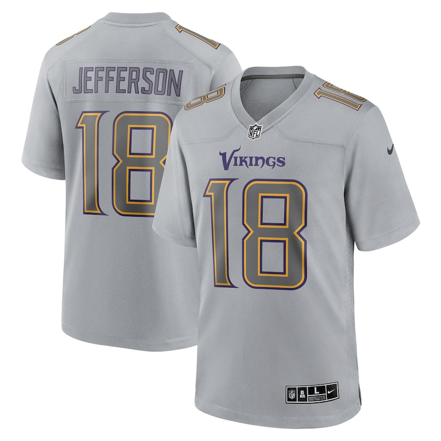 Minnesota Vikings Justin Jefferson Gray Atmosphere Fashion Game Jersey - Sportcify High Quality American Football Jerseys | NFL Jerseys