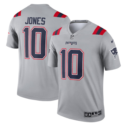 New England Patriots Mac Jones Gray Inverted Legend Jersey - Sportcify High Quality American Football Jerseys | NFL Jerseys