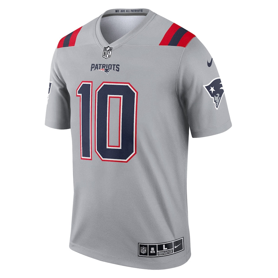 New England Patriots Mac Jones Gray Inverted Legend Jersey - Sportcify High Quality American Football Jerseys | NFL Jerseys