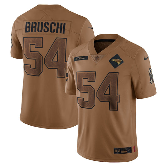 New England Patriots Tedy Bruschi Brown 2023 Salute To Service Retired Player Limited Jersey - Sportcify High Quality American Football Jerseys | NFL Jerseys