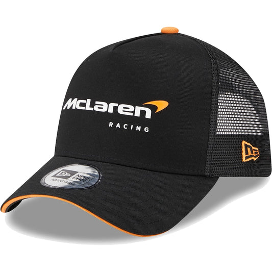 New Era McLaren F1 Team Black Wordmark Trucker Adjustable Hat