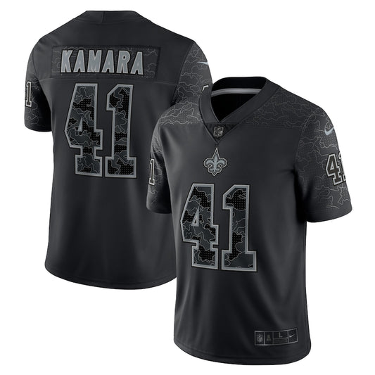 New Orleans Saints Alvin Kamara Black RFLCTV Limited Jersey - Sportcify High Quality American Football Jerseys | NFL Jerseys