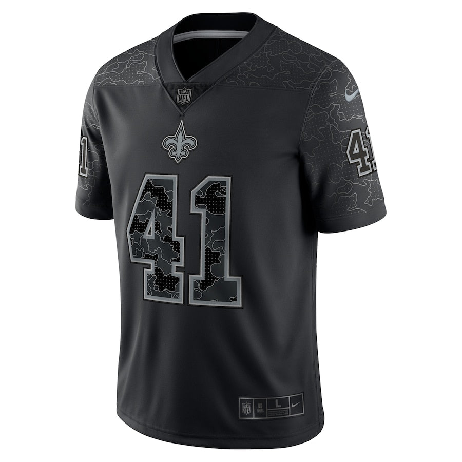 New Orleans Saints Alvin Kamara Black RFLCTV Limited Jersey - Sportcify High Quality American Football Jerseys | NFL Jerseys