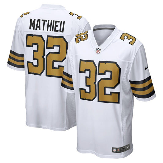 New Orleans Saints Tyrann Mathieu White Player Game Jersey - Sportcify High Quality American Football Jerseys | NFL Jerseys