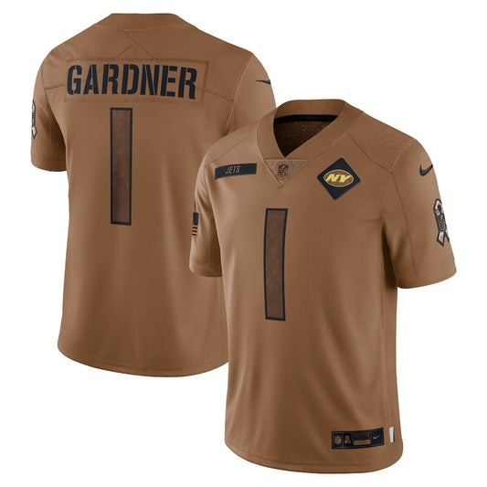 New York Jets Ahmad Sauce Gardner Brown 2023 Salute To Service Limited Jersey - Sportcify High Quality American Football Jerseys | NFL Jerseys