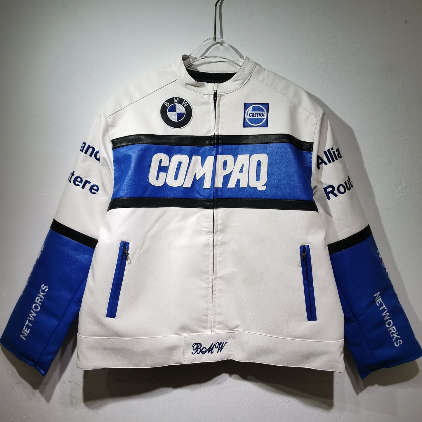 BMW COMPAQ Vintage Racing Leather Jacket