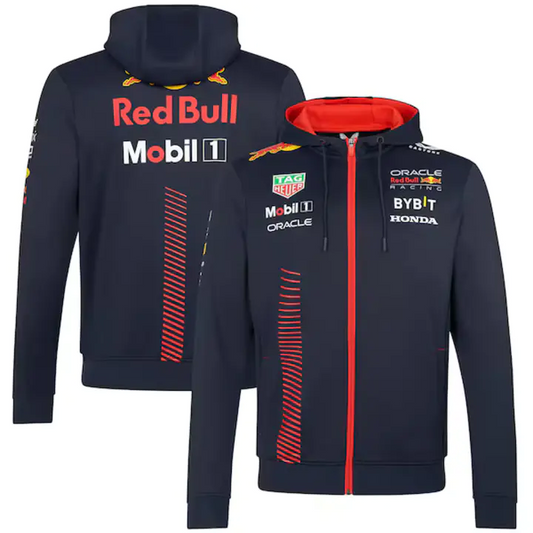 Red Bull Racing F1 Men's 2023 Team Full Zip Hooded Sweatshirt