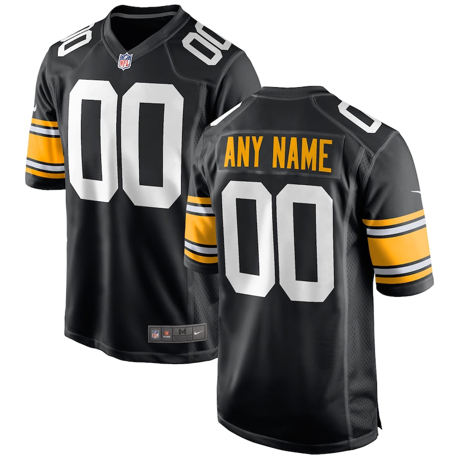 Pittsburgh Steelers Black-White Alternate Custom Game Jersey - Sportcify High Quality American Football Jerseys | NFL Jerseys