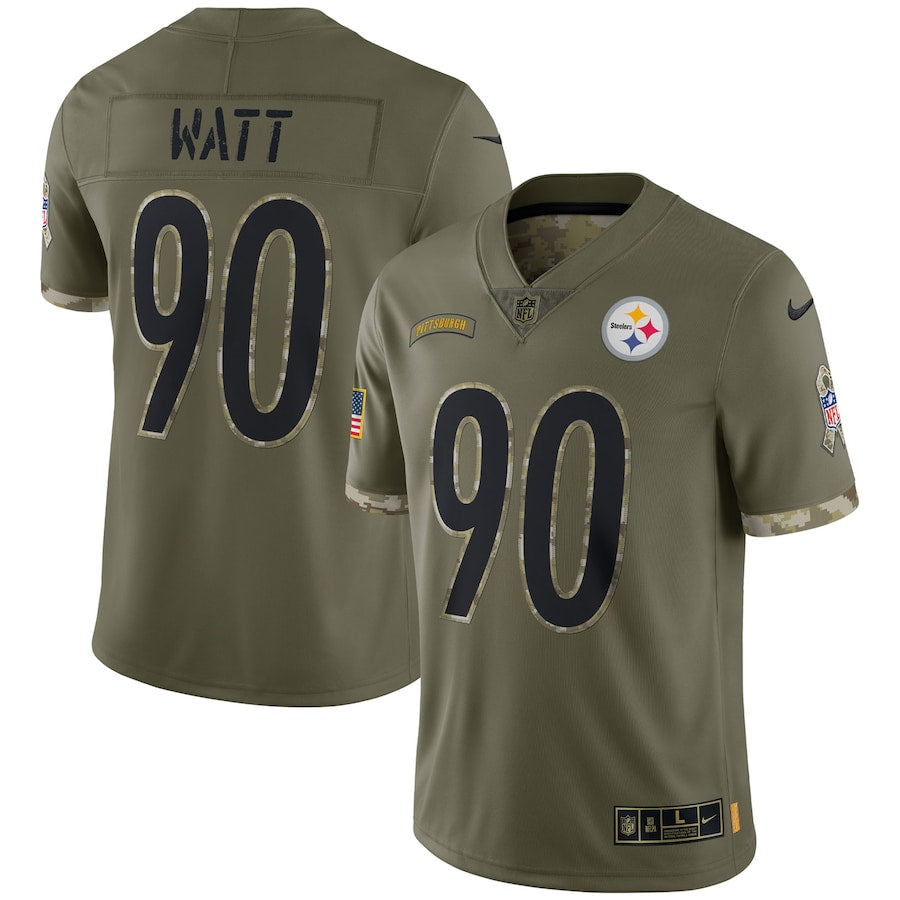 Pittsburgh Steelers T.J. Watt Olive 2022 Salute To Service Limited Jersey - Sportcify High Quality American Football Jerseys | NFL Jerseys