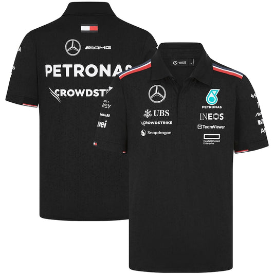 Mercedes AMG Petronas F1 2024 Men's Team Polo Shirt - Black