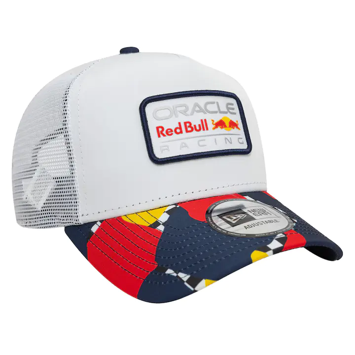 Red Bull Racing Abstract E-Frame Trucker Cap - White