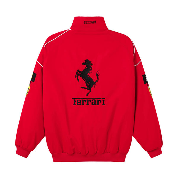 Red Ferrari Vintage Racing Jacket - Sportcify High Quality American Football Jerseys | NFL Jerseys