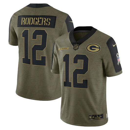 Rodgers Green Bay Packers Masculina - Salute to Service 2021