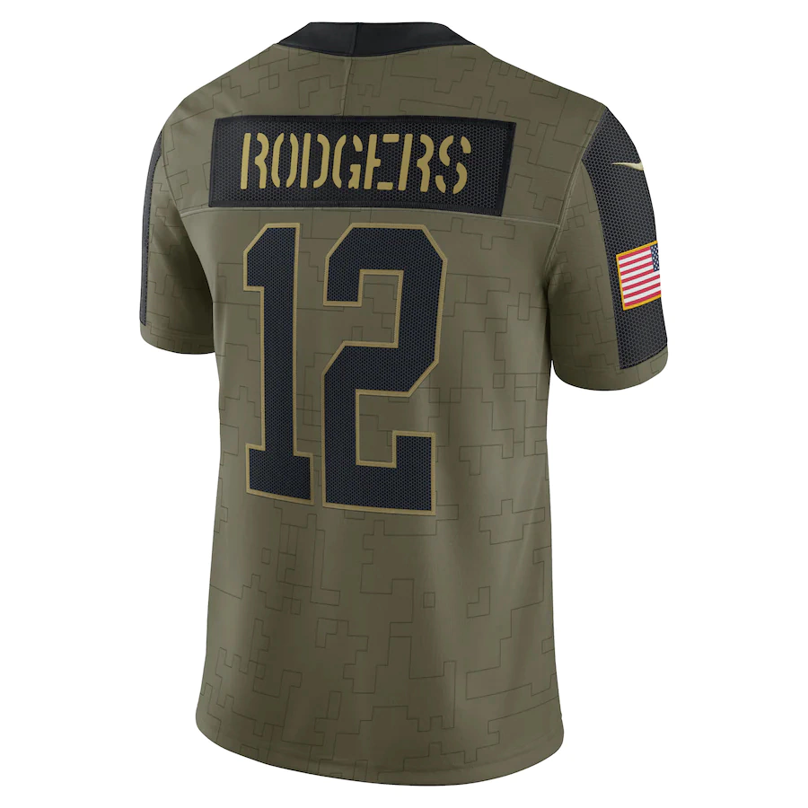 Rodgers Green Bay Packers Masculina - Salute to Service 2021