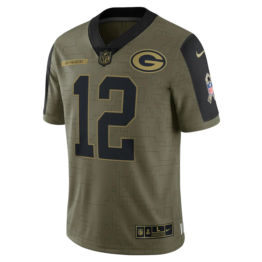 Rodgers Green Bay Packers Masculina - Salute to Service 2021