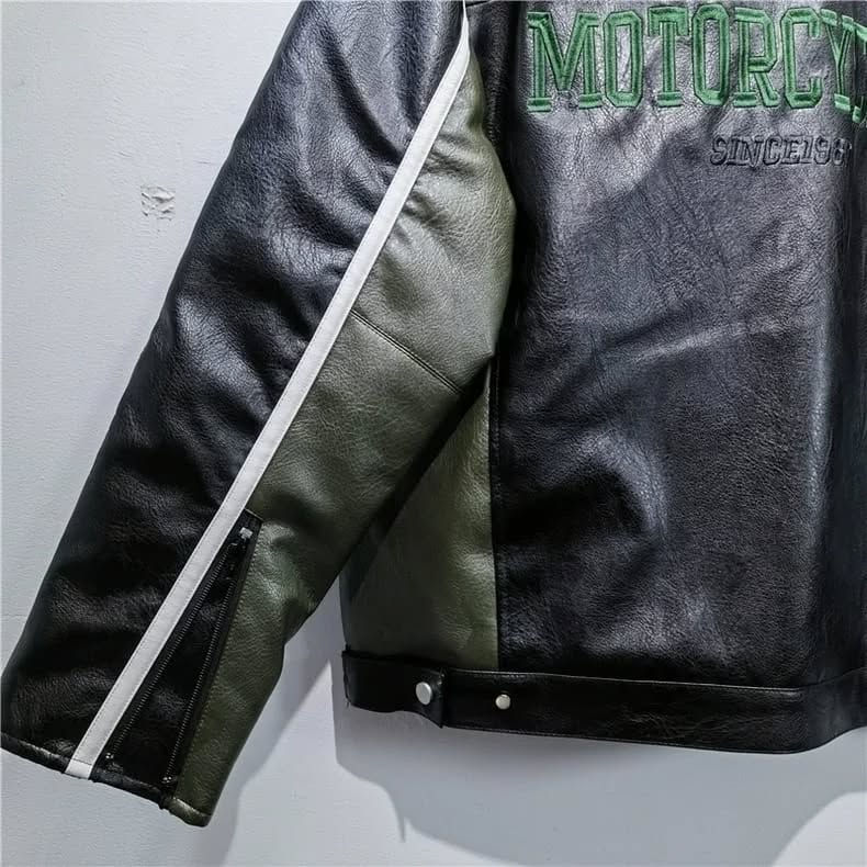 Olympus Green Ferrari Leather Racing Jacket