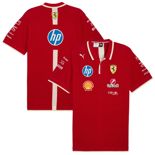 Scuderia Ferrari F1 2025 Special Edition Polo Shirt - Dark Cherry