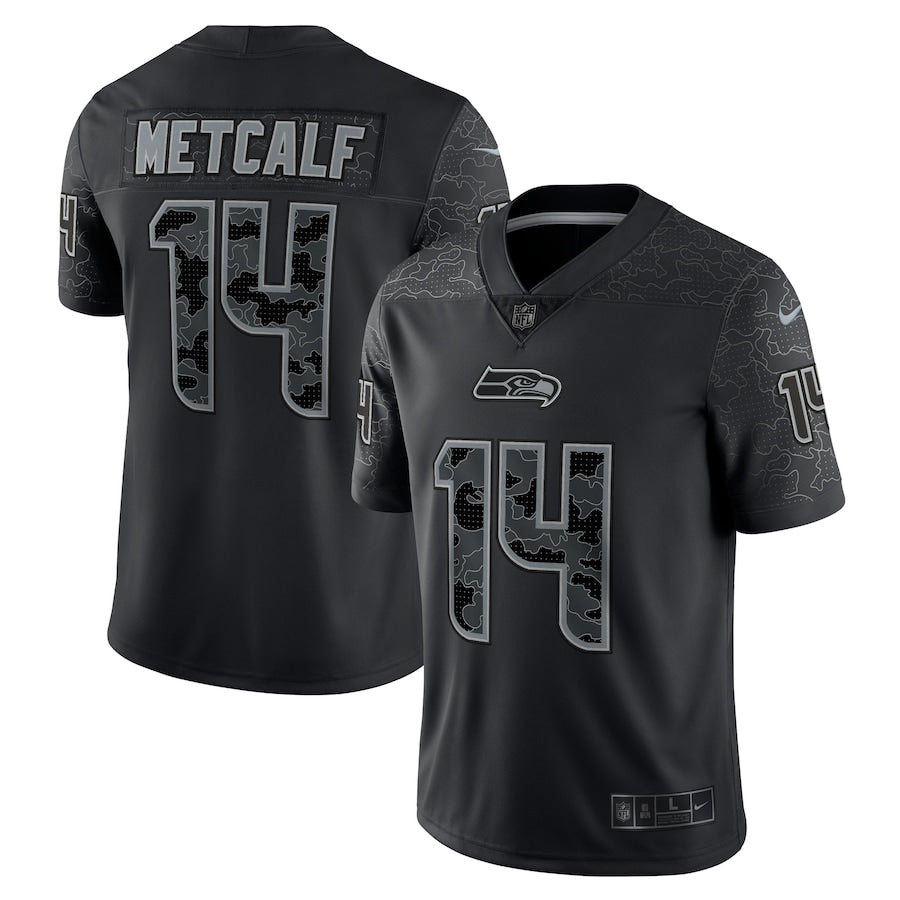 Seattle Seahawks DK Metcalf Black RFLCTV Limited Jersey - Sportcify High Quality American Football Jerseys | NFL Jerseys