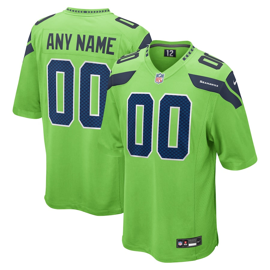 Seattle Seahawks Neon Green Alternate Custom Game Jersey - Sportcify High Quality American Football Jerseys | NFL Jerseys