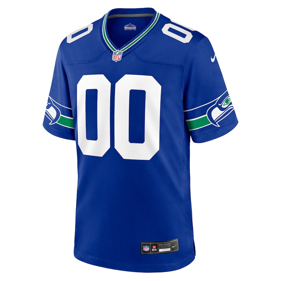 Seattle Seahawks Royal Throwback Custom Jersey - Sportcify High Quality American Football Jerseys | NFL Jerseys