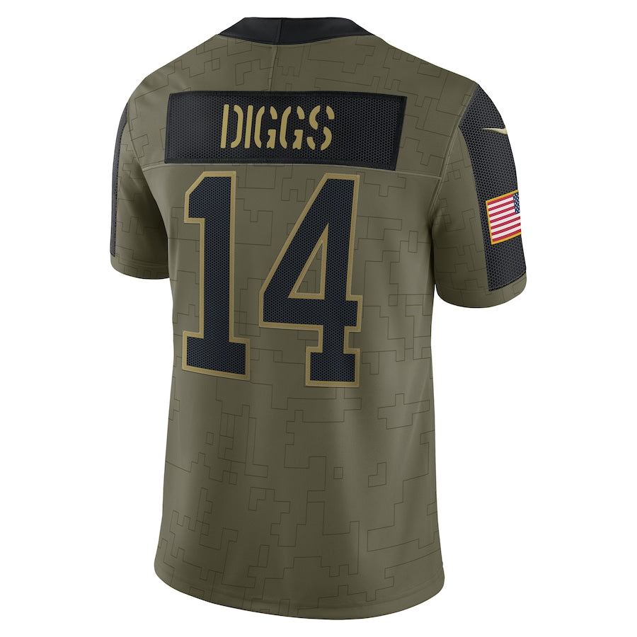 Stefon Diggs Olive Buffalo Bills Salute To Service 2021 Limited Player Jersey