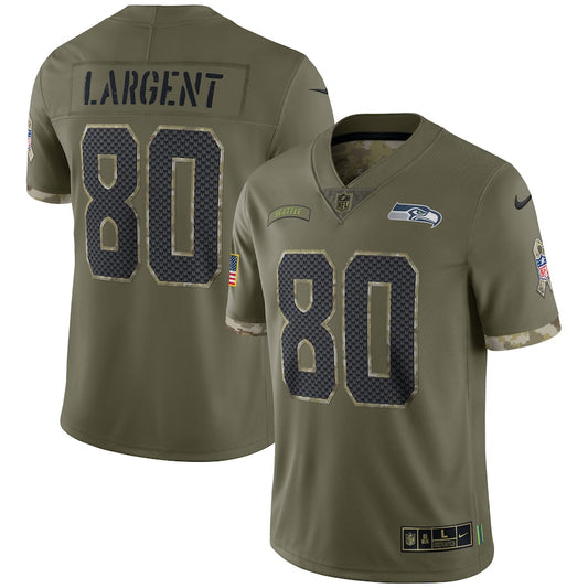 Steve Largent Seattle Seahawks Salute To Service Retired Player Limited Jersey - Sportcify High Quality American Football Jerseys | NFL Jerseys