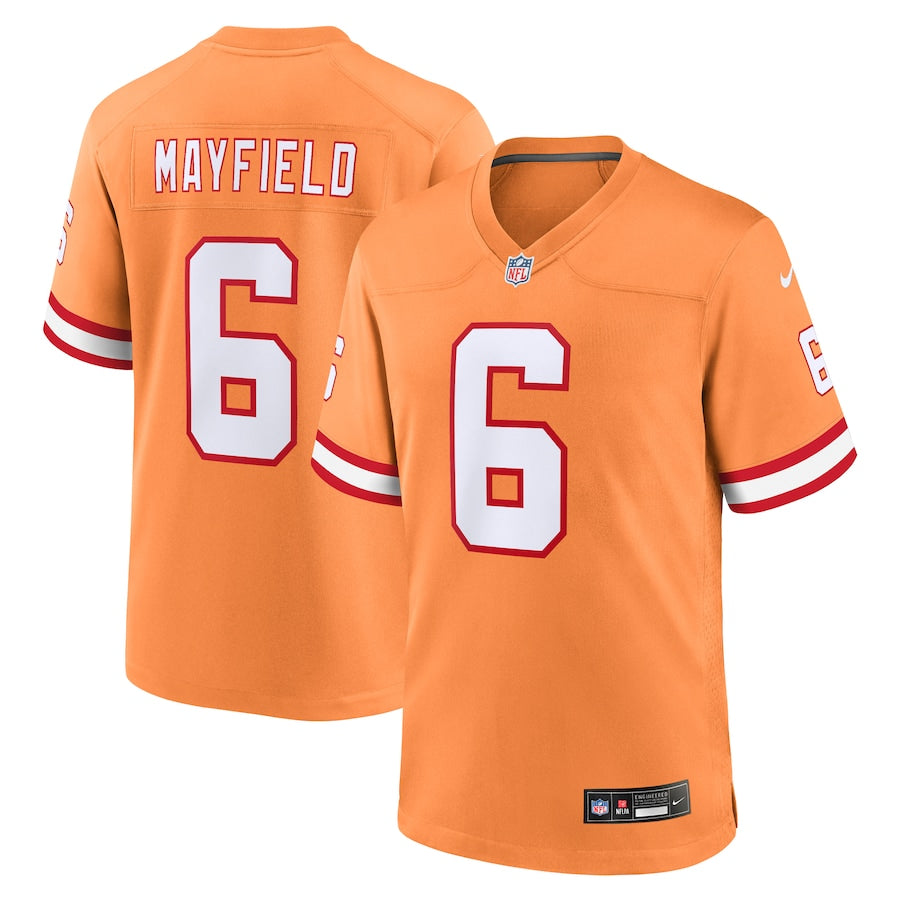 Tampa Bay Buccaneers Baker Mayfield Orange Throwback Game Jersey - Sportcify High Quality American Football Jerseys | NFL Jerseys