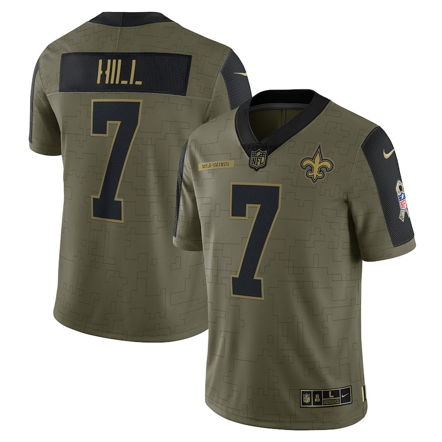 Taysom Hill Olive New Orleans Saints Salute To Service 2021 Limited Player Jersey