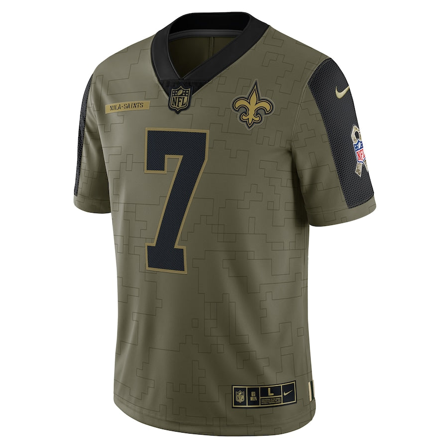 Taysom Hill Olive New Orleans Saints Salute To Service 2021 Limited Player Jersey