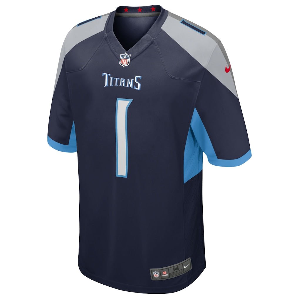 Tennessee Titans Cameron Ward Nike Navy 2025 NFL Alternate Game Jersey | American Football Jersey | Sportcify |