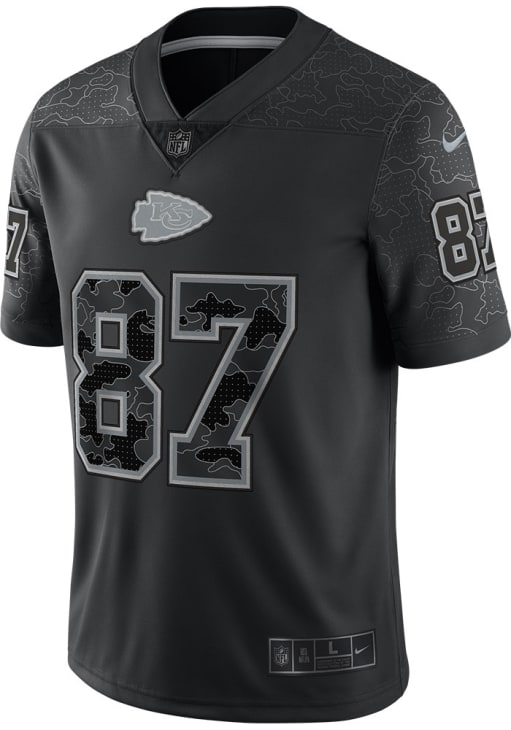 Travis Kelce Kansas City Chiefs Black REFLECTIVE Limited Football Jersey - Sportcify High Quality American Football Jerseys | NFL Jerseys